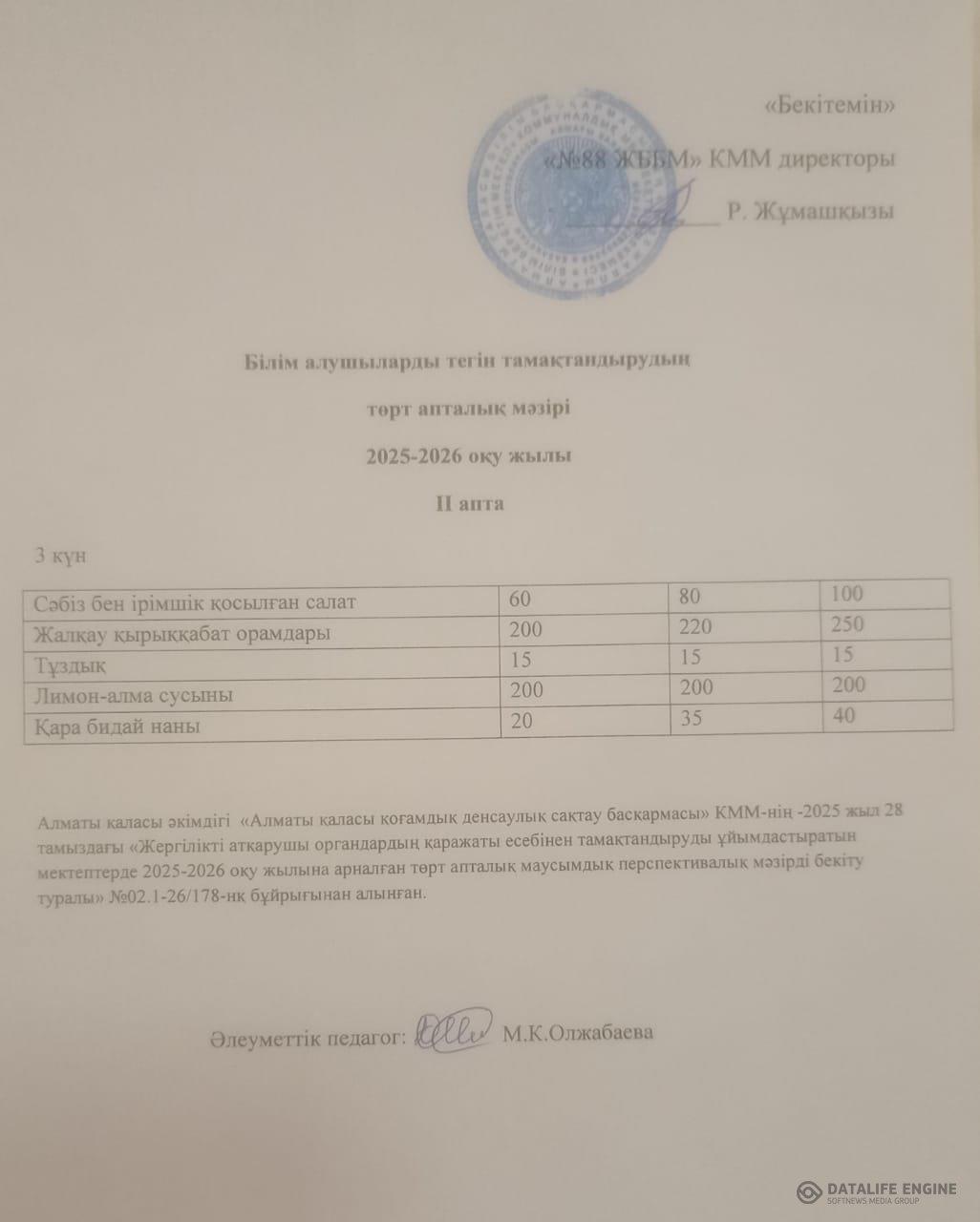 10.09.2025ж ас мәзірі (фотосуреті)